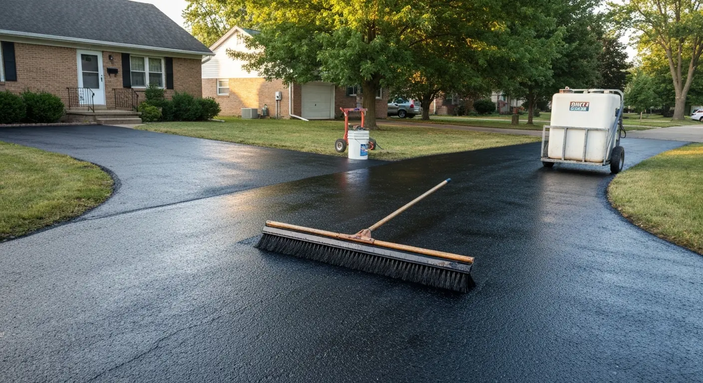 Asphalt sealcoating service