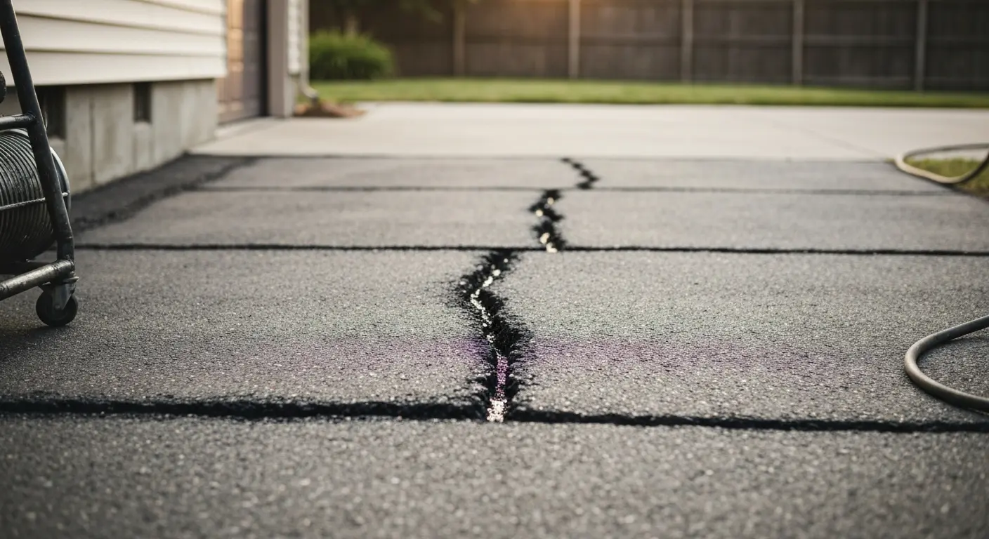 Crack filling and hot rubber repair