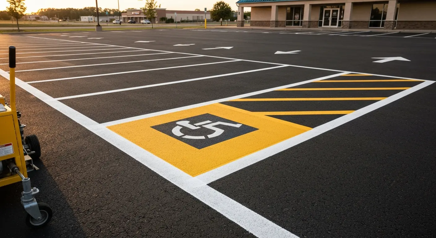 Parking lot striping