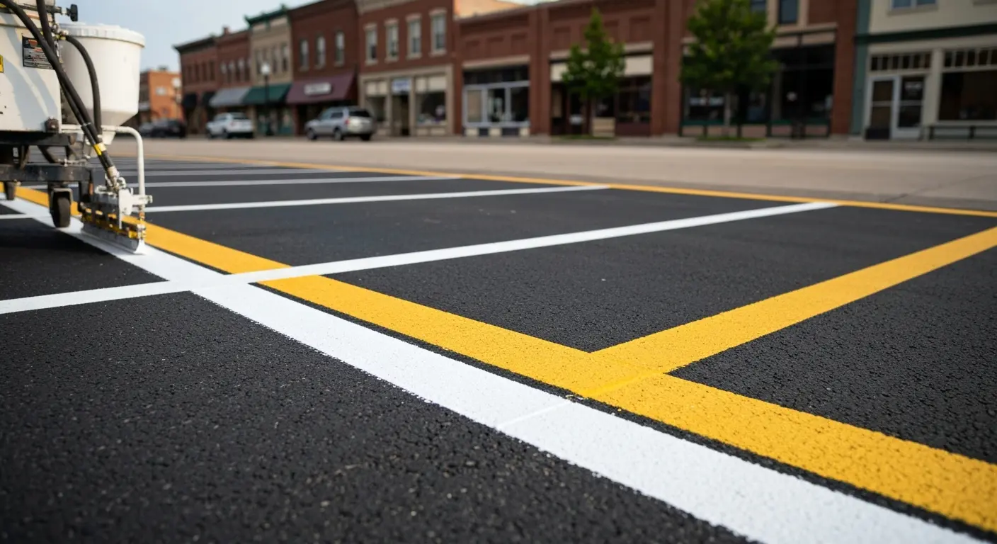 Parking lot striping