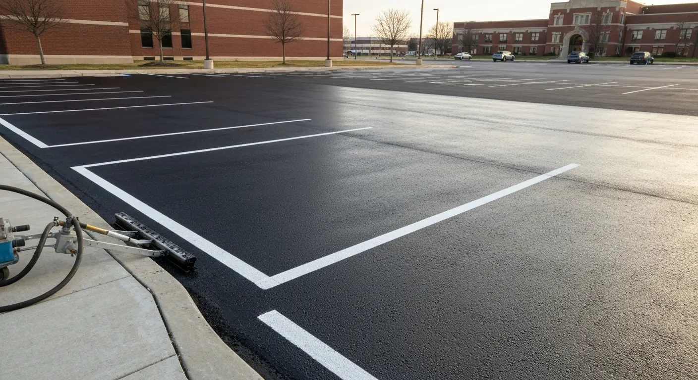 Asphalt sealcoating service