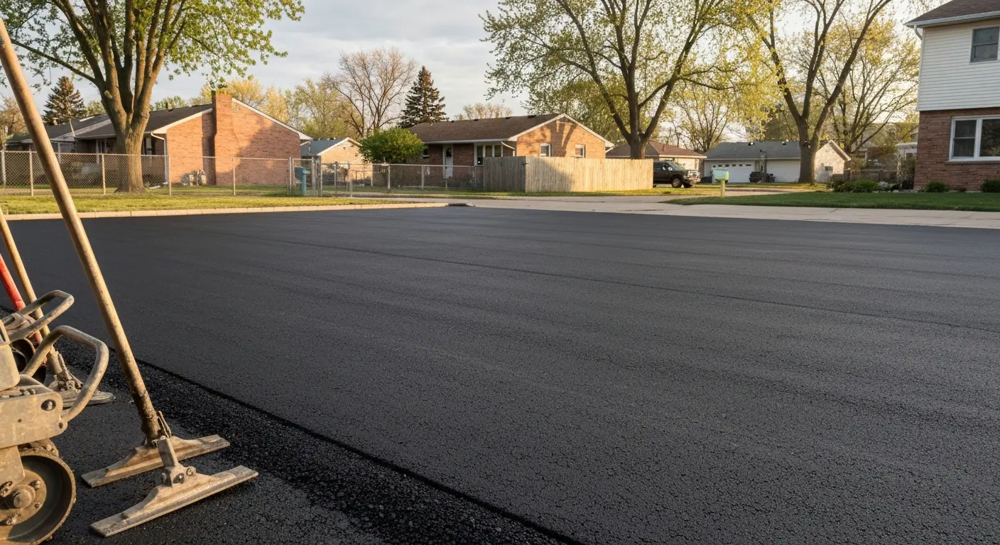New asphalt installation