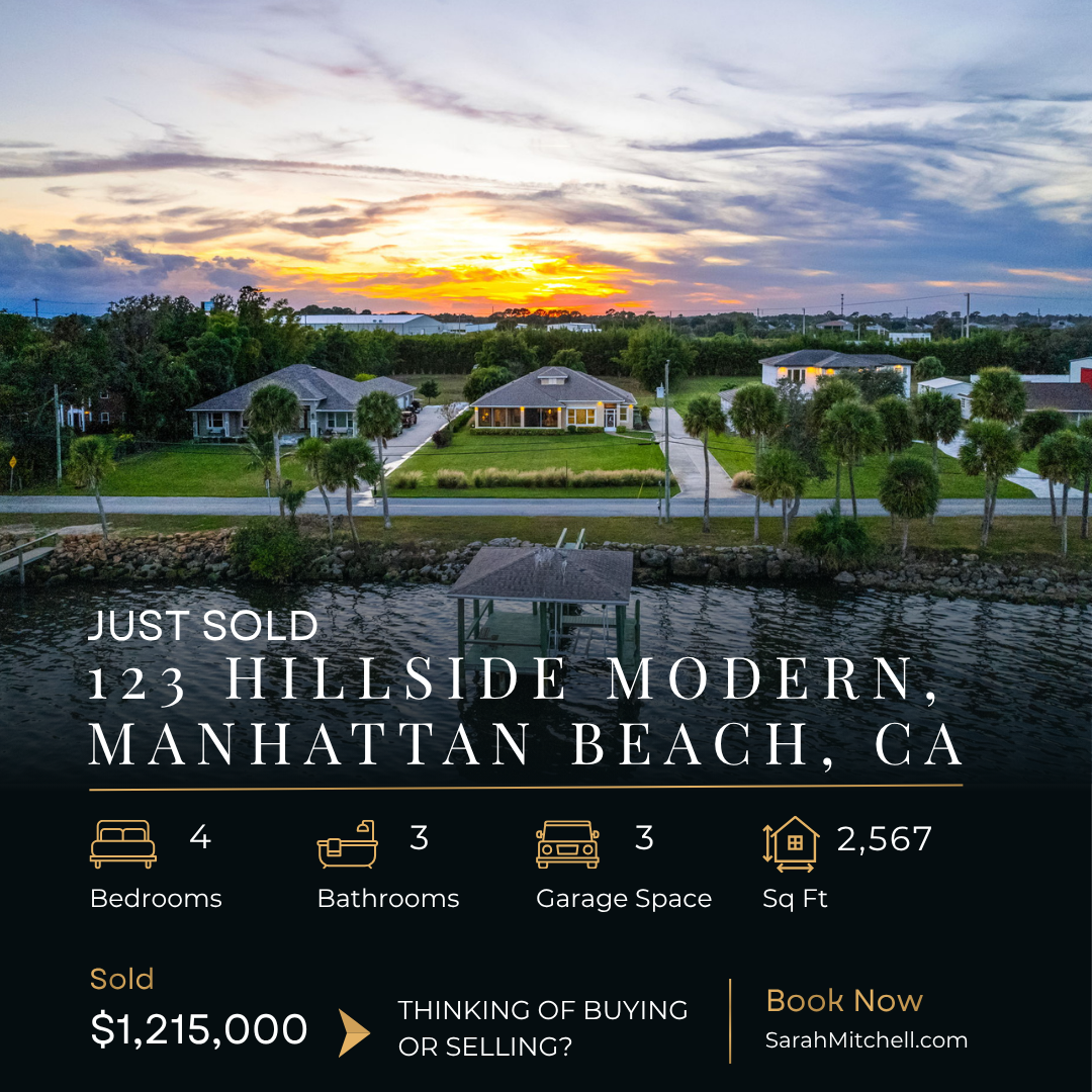 Sold 123 Hillside Modern in Manhattan Beach, CA