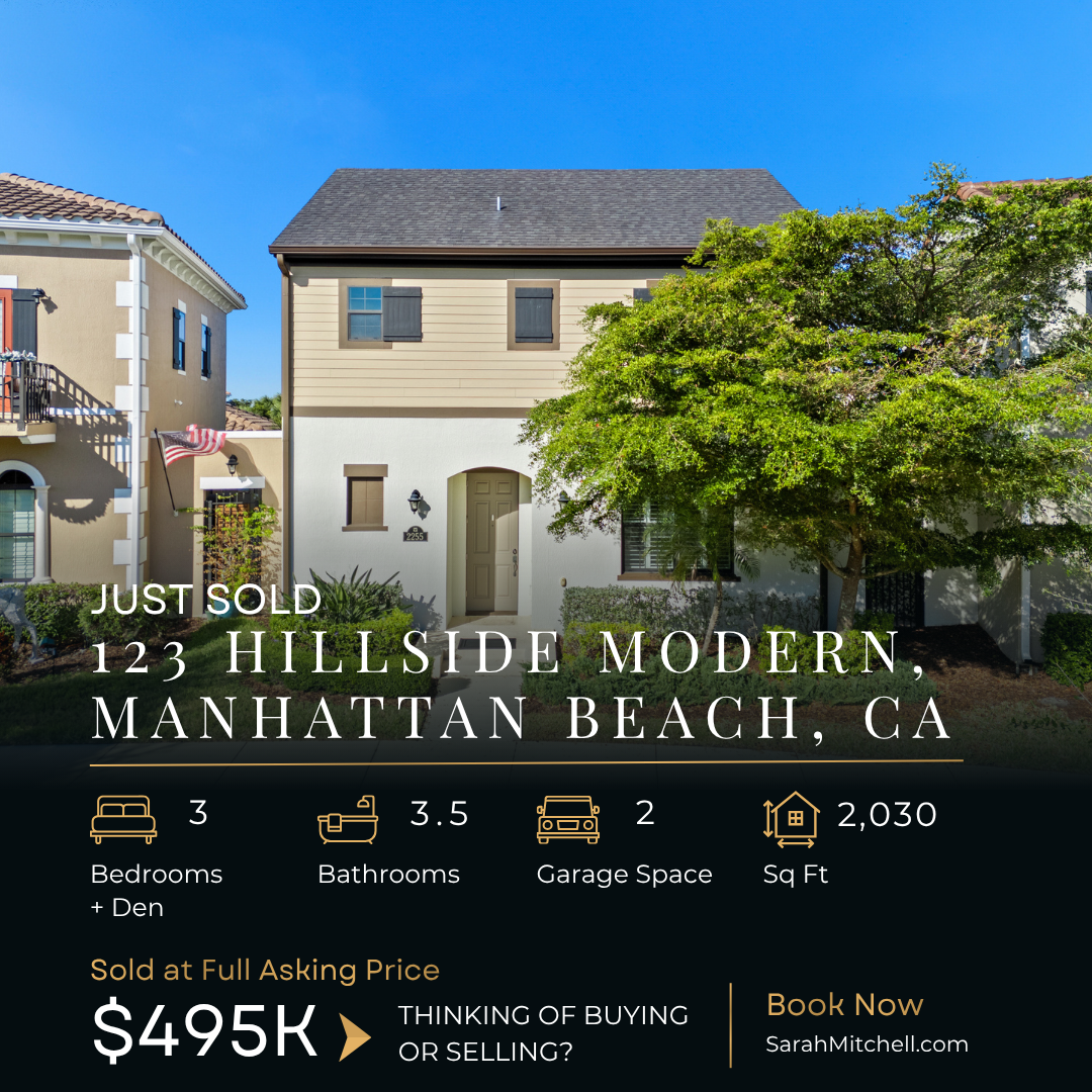Sold 123 Hillside Modern in Manhattan Beach, CA