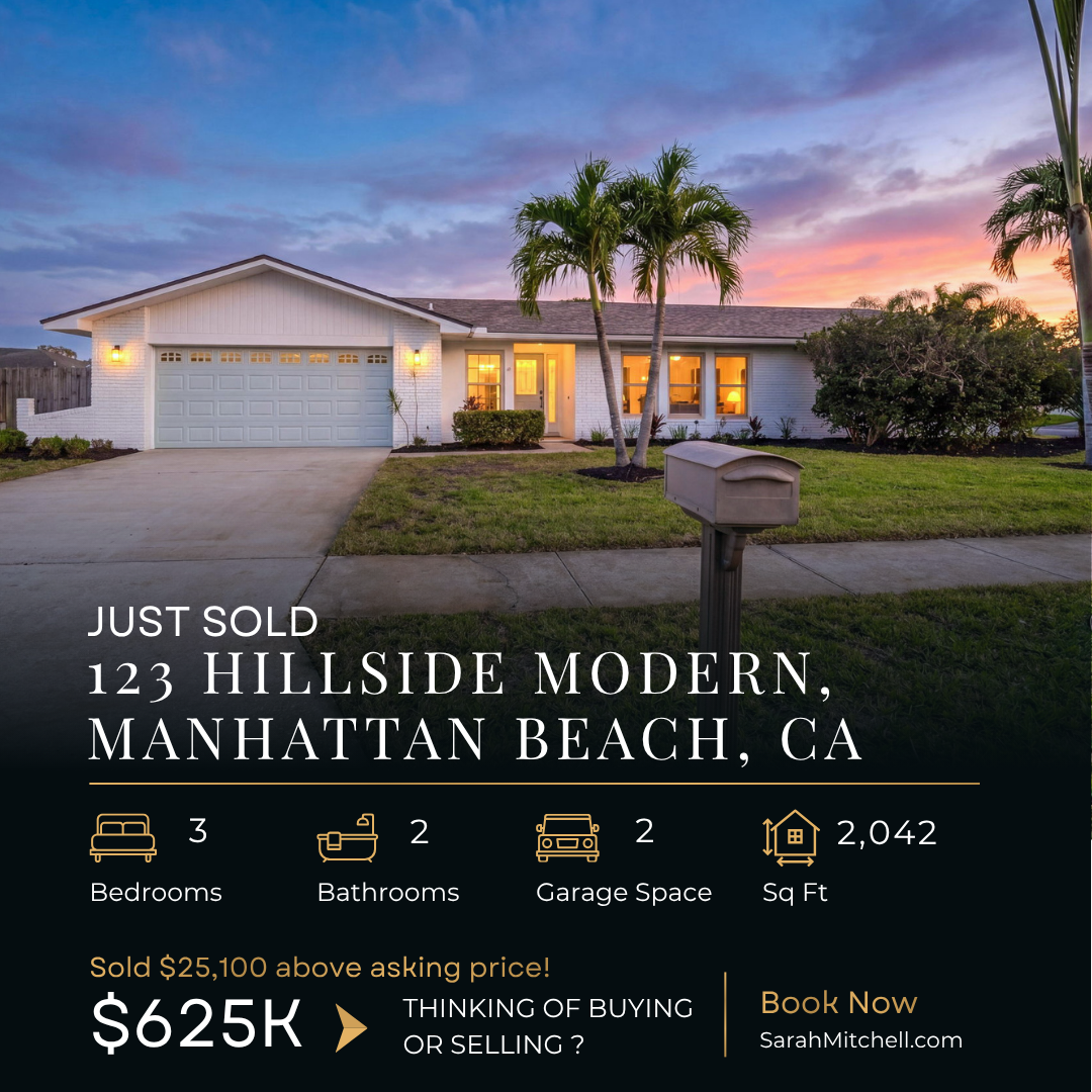 Sold 123 Hillside Modern in Manhattan Beach, CA