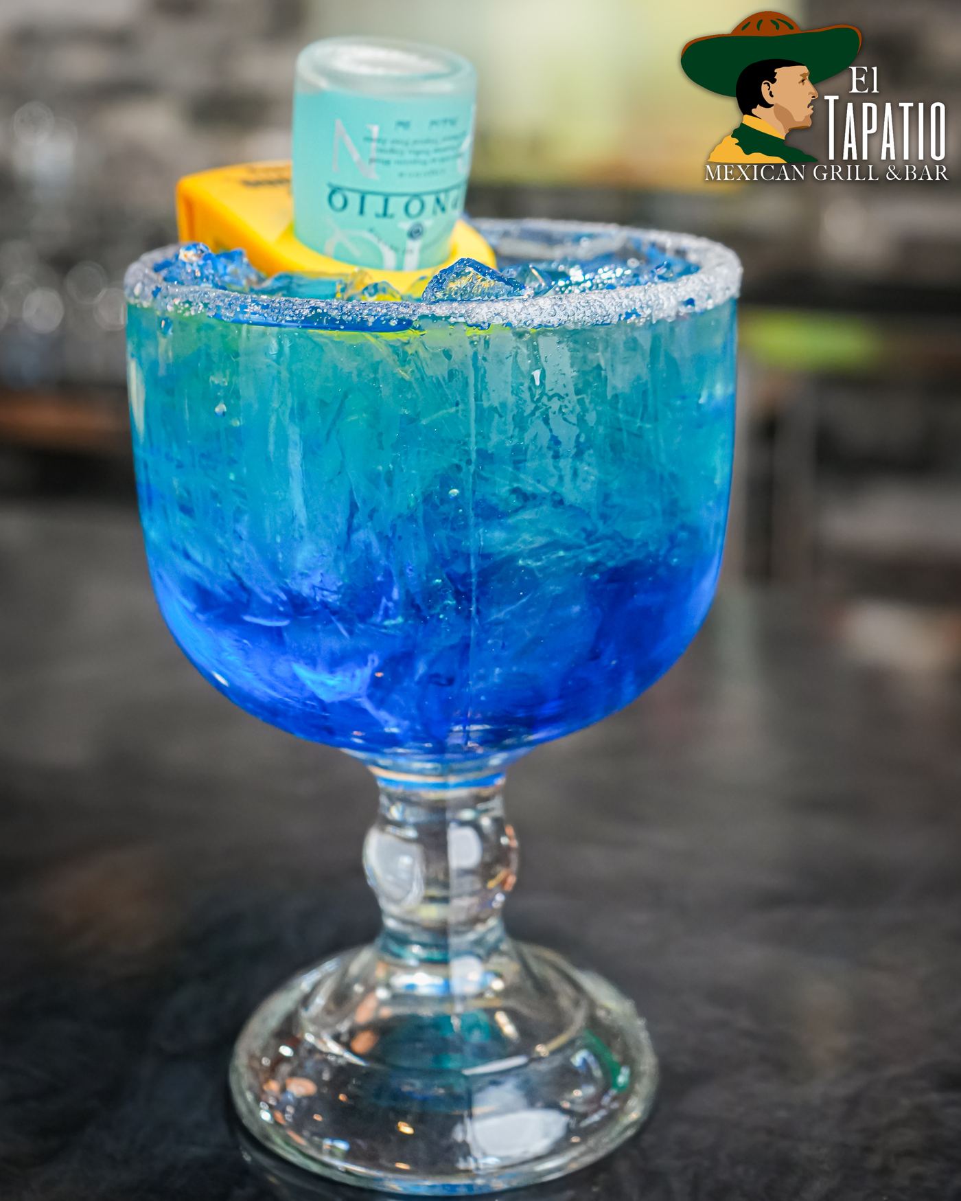 El Tapatio blue curacao margarita