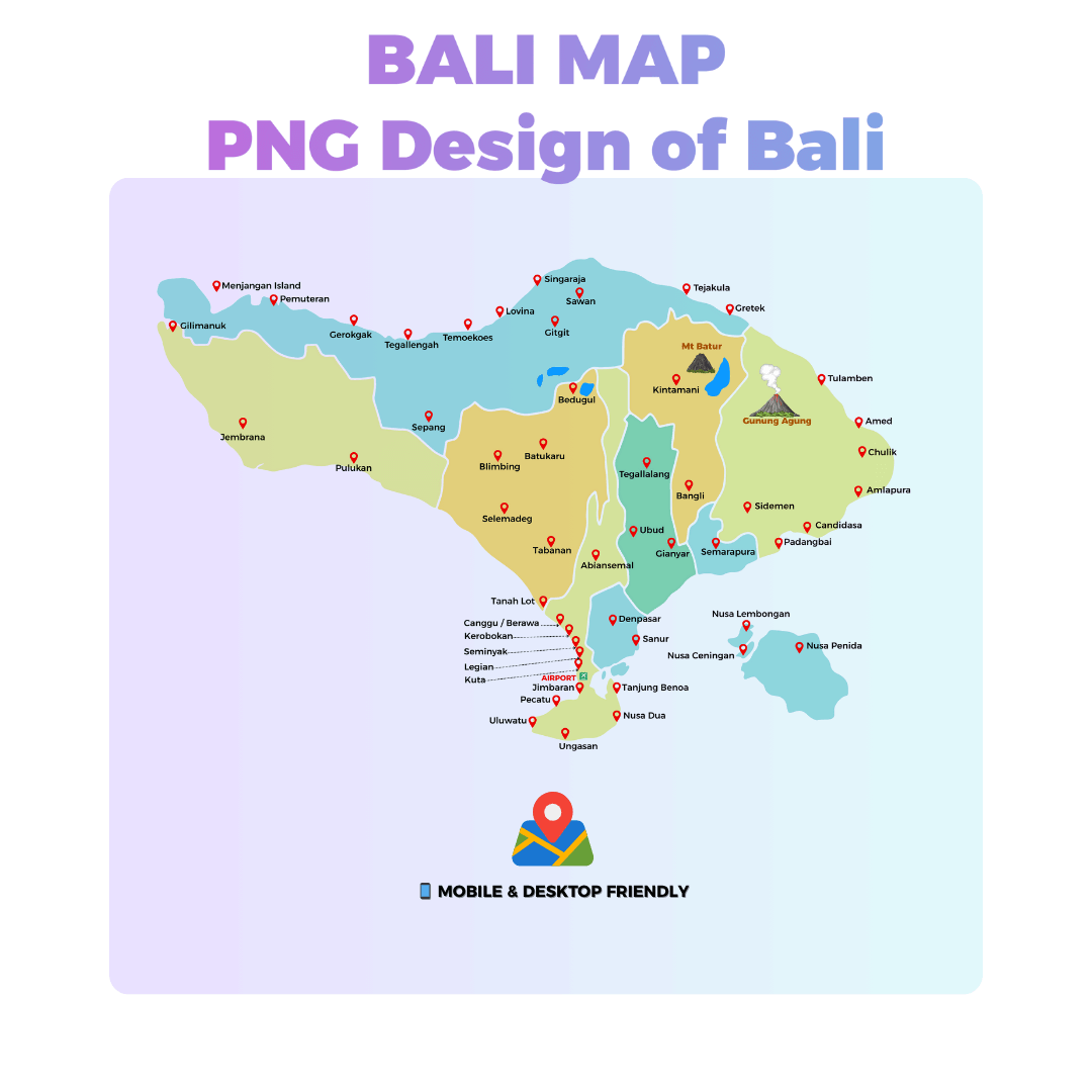 bali map outline png with locations