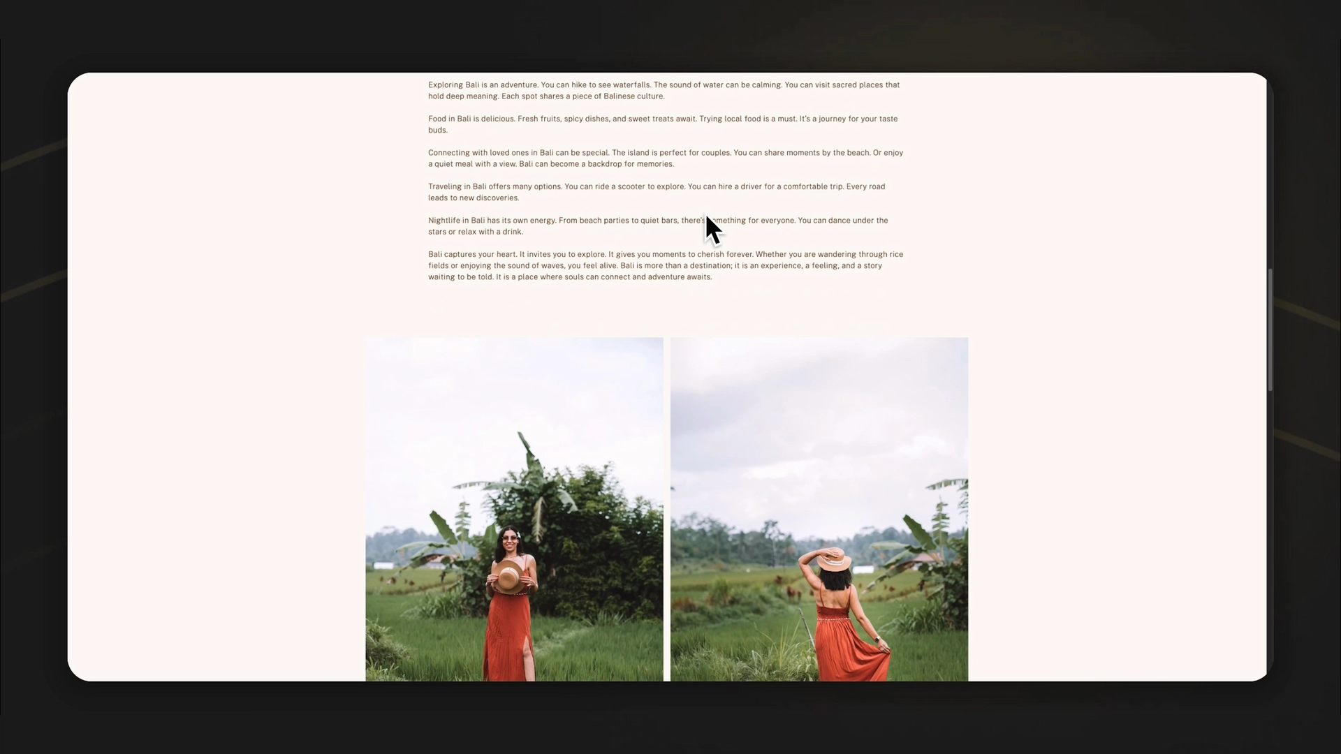 pic-time 2.0 blog post feature