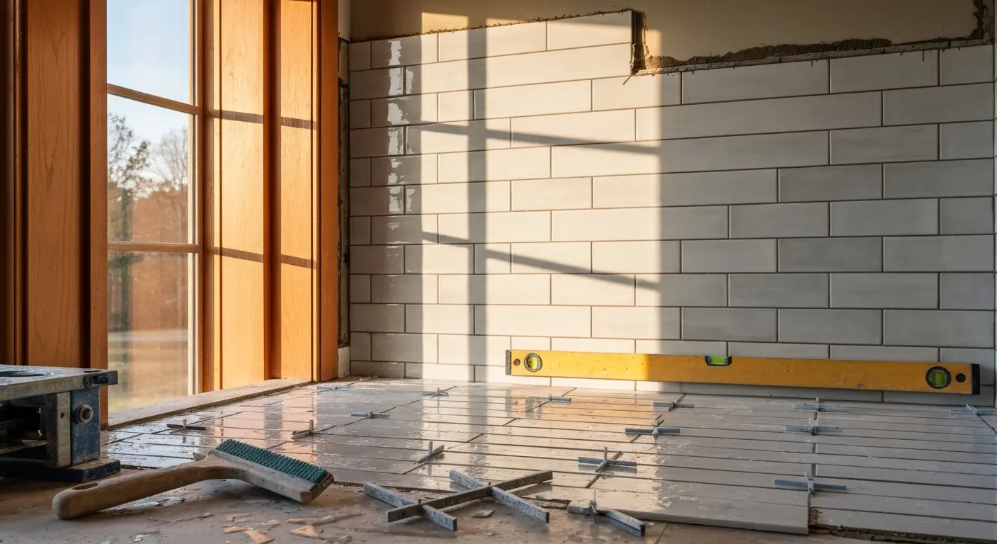 Shower tile installation