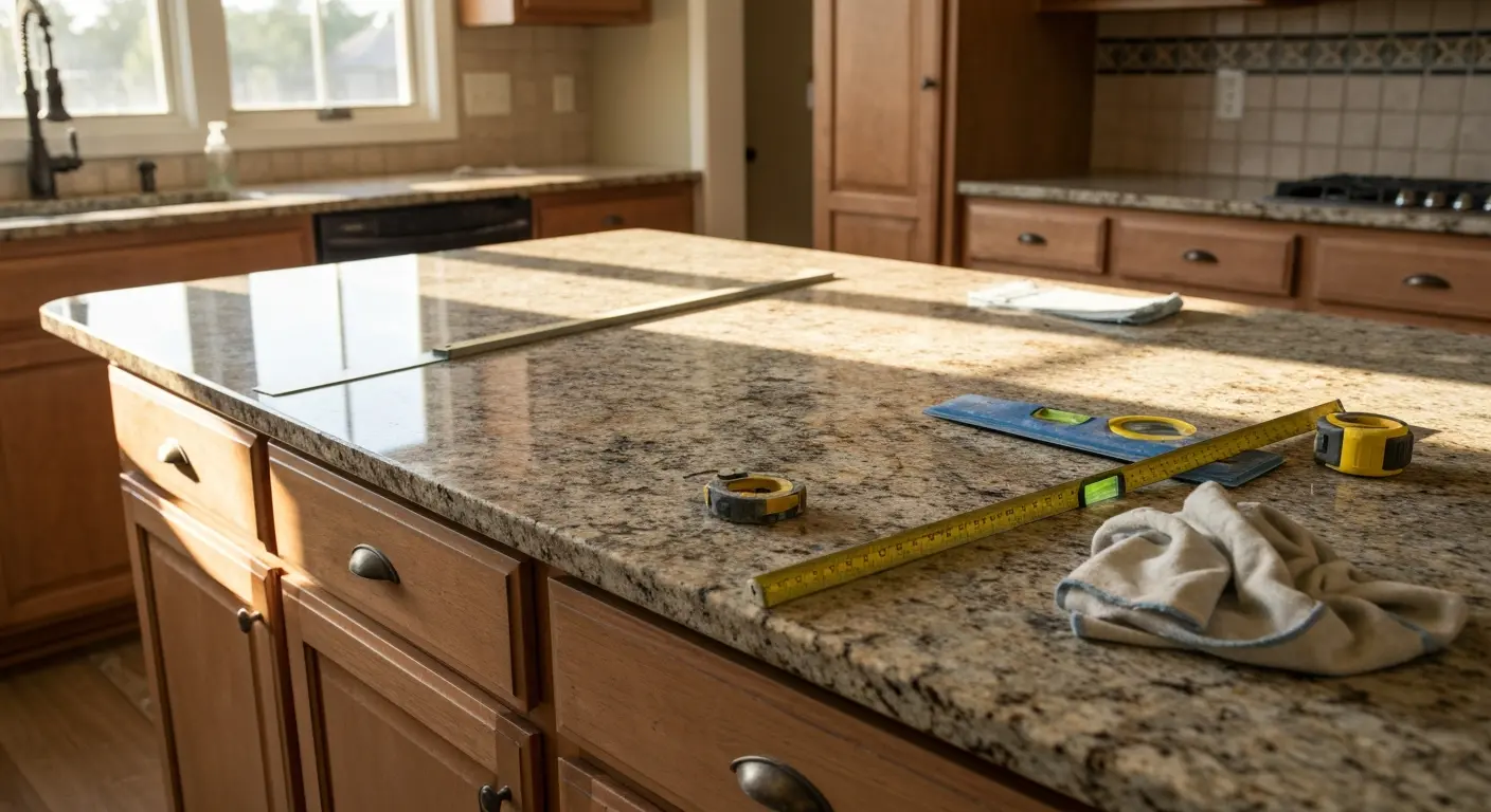Granite countertop installation