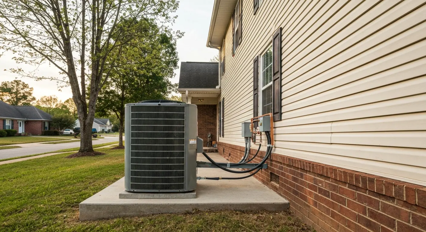 Central air conditioning installation