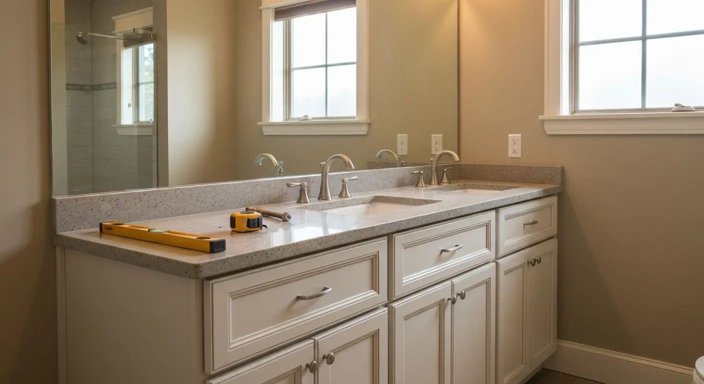 Bathroom vanity installation