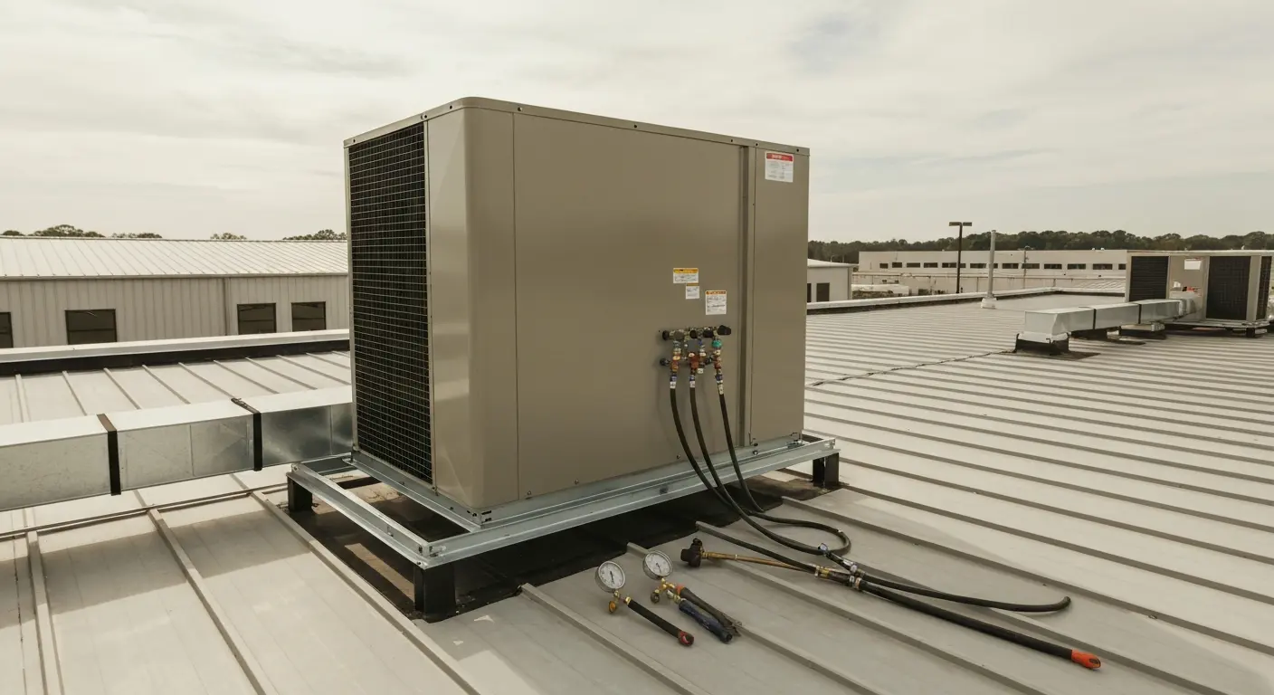 Commercial rooftop HVAC unit