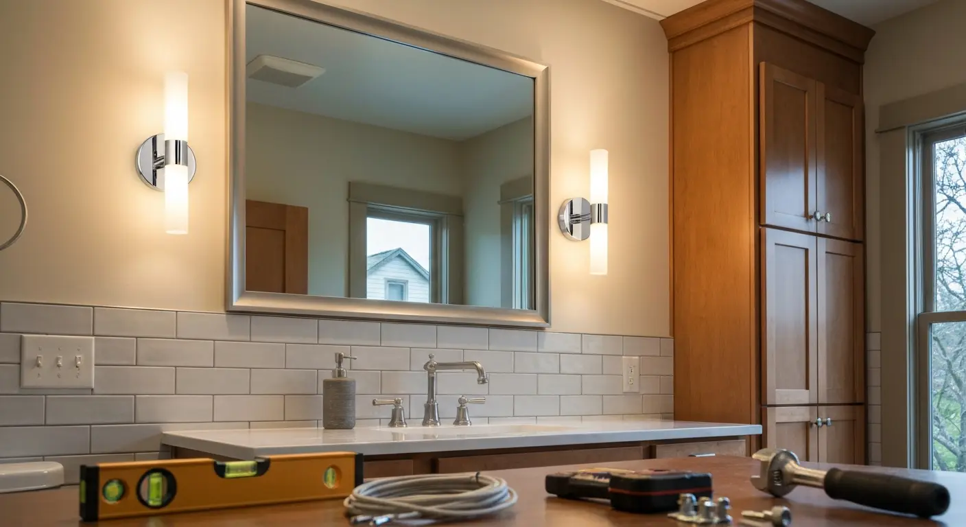 Vanity lighting installation