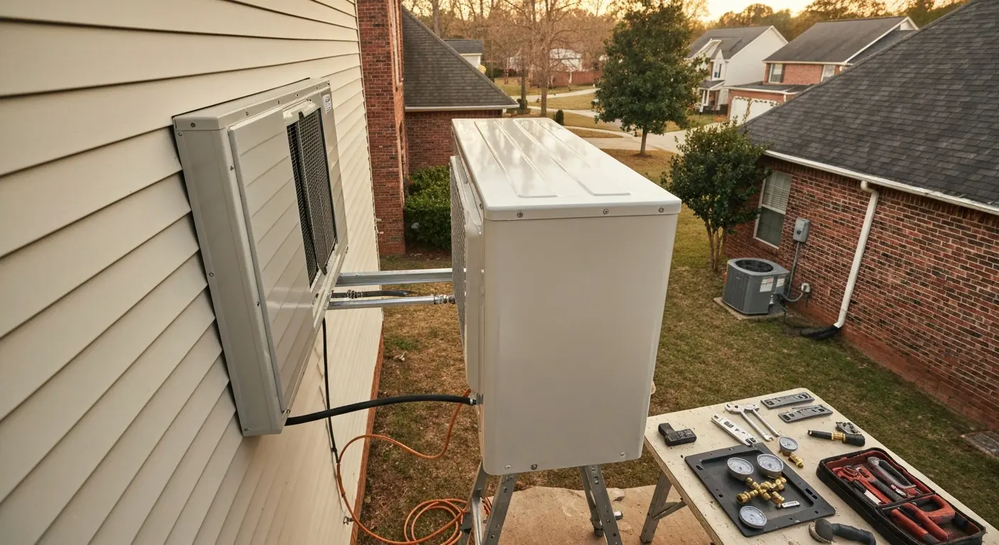 Mini-split HVAC unit installation