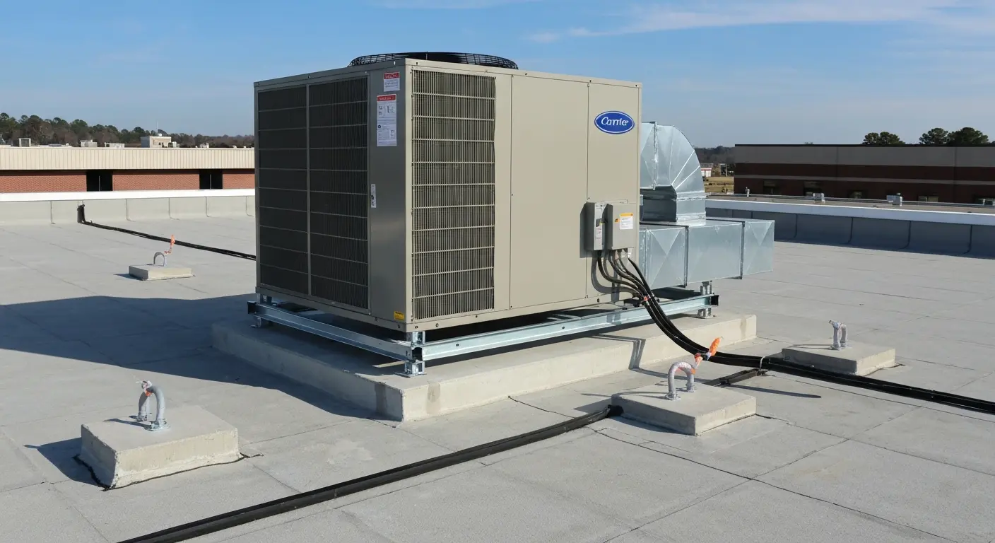 Commercial rooftop HVAC unit