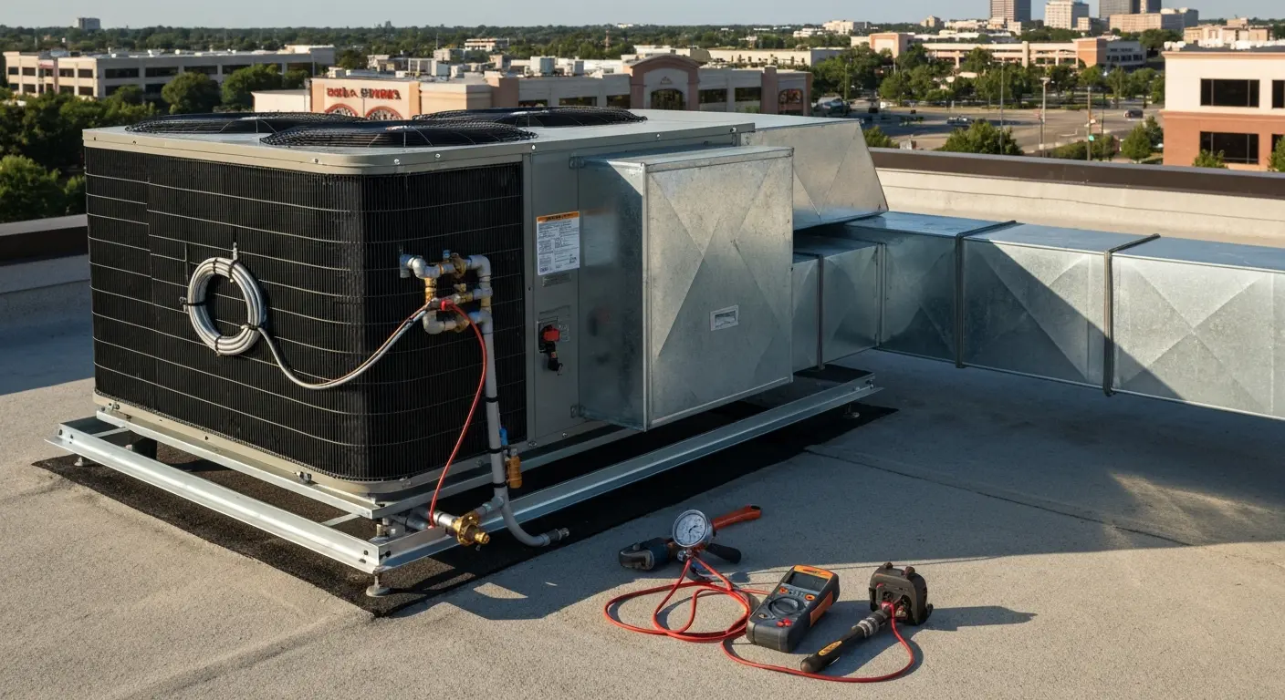Commercial rooftop HVAC unit