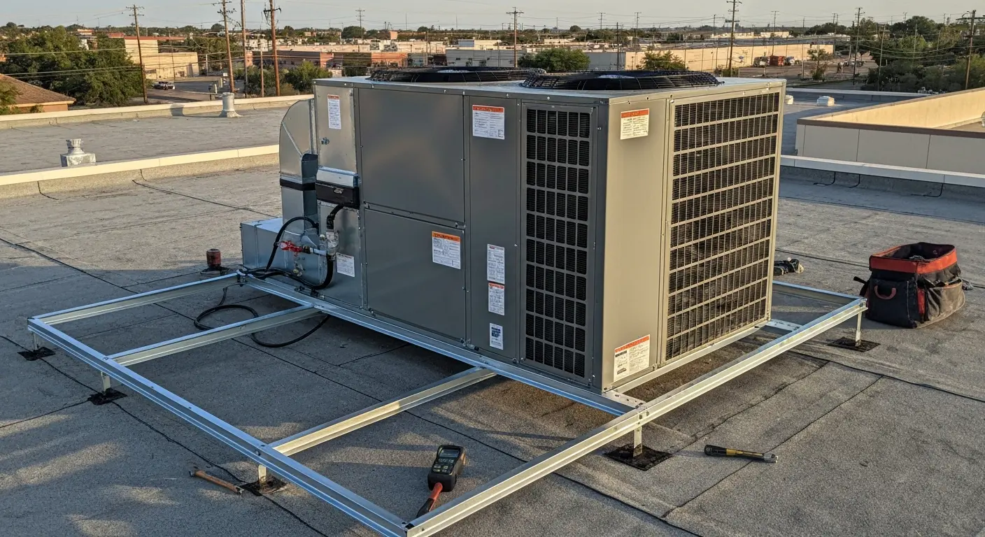 Commercial RTU installation