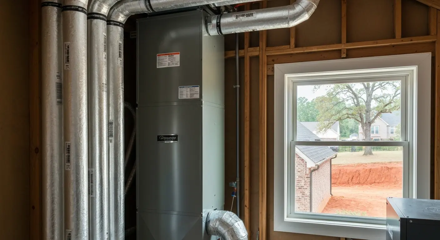 HVAC installation in new home