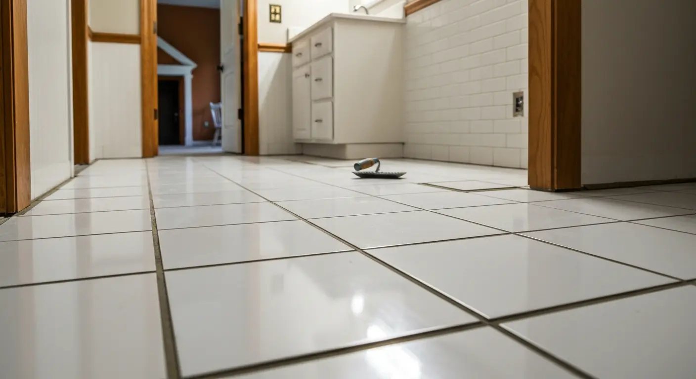 Bathroom floor tile