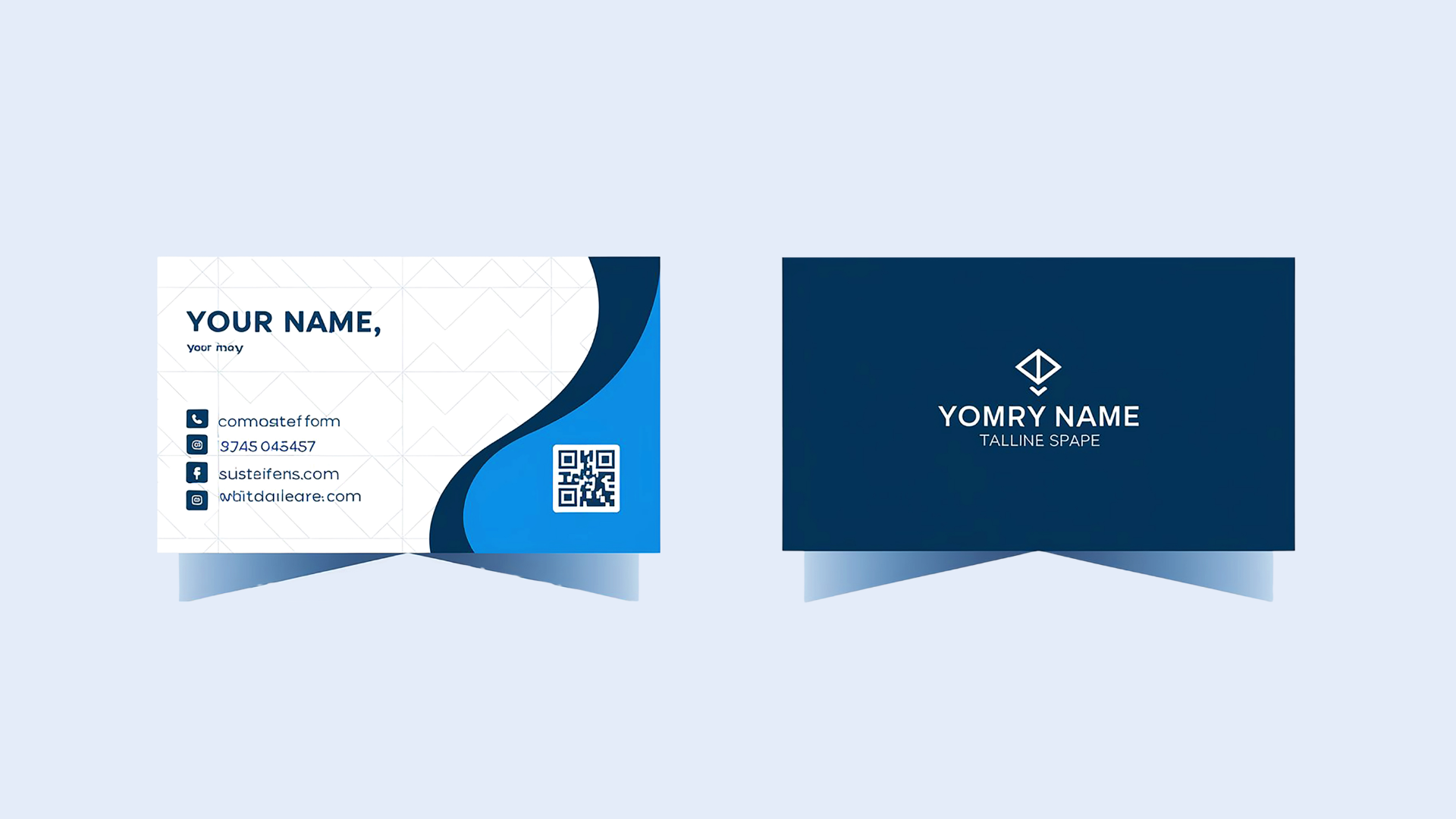 Physical name card with QR code linking to digital contact information Physical name card with QR code linking to digital contact information