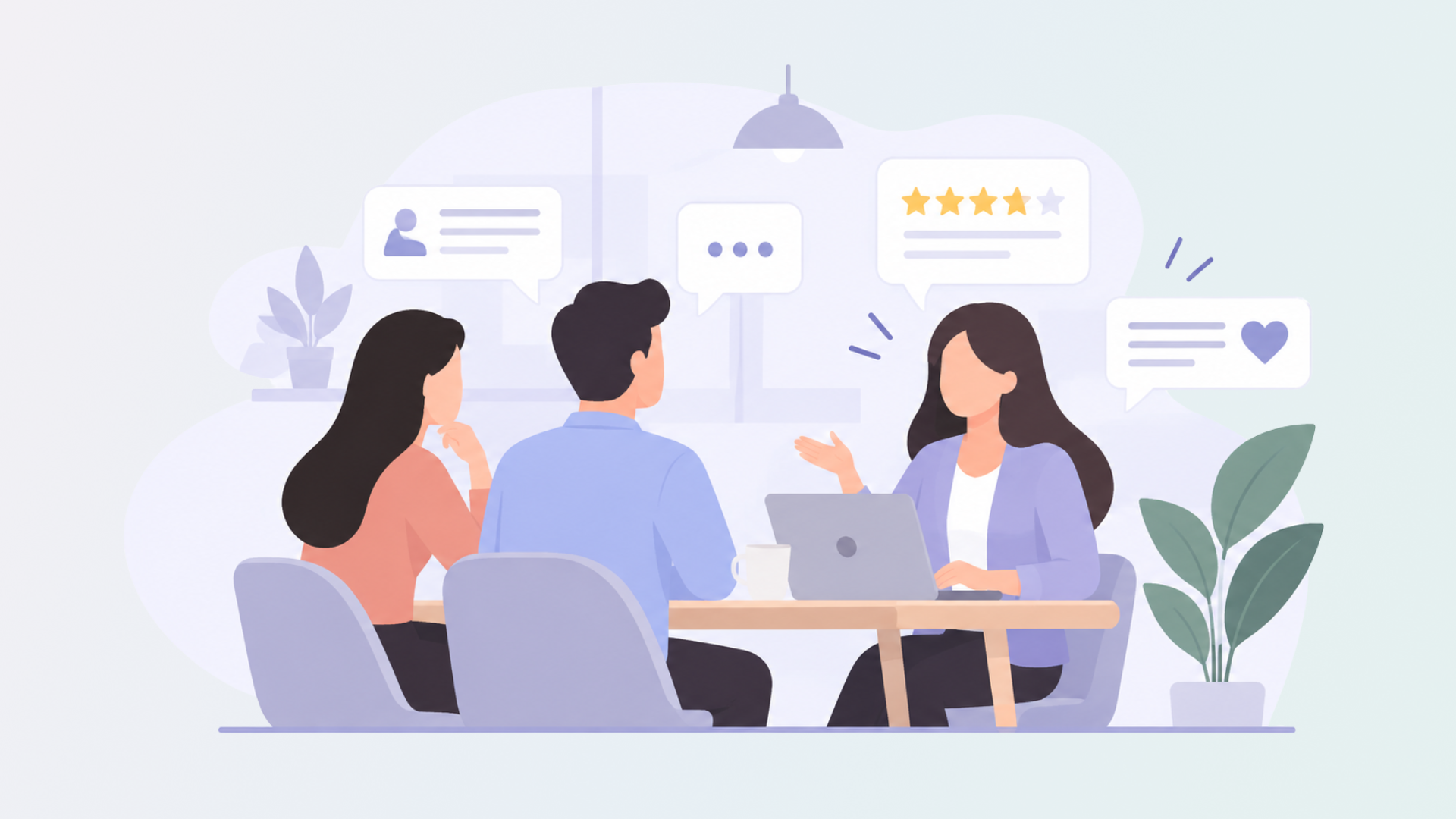 Business owner talking to customers to better understand their needs, questions and feedback. Business owner talking to customers to better understand their needs, questions and feedback.