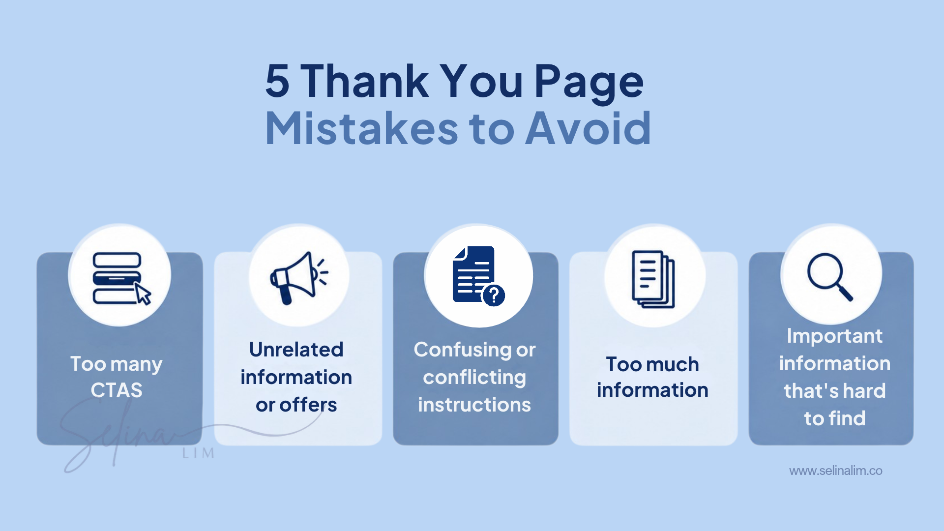 Thank you page mistakes to avoid