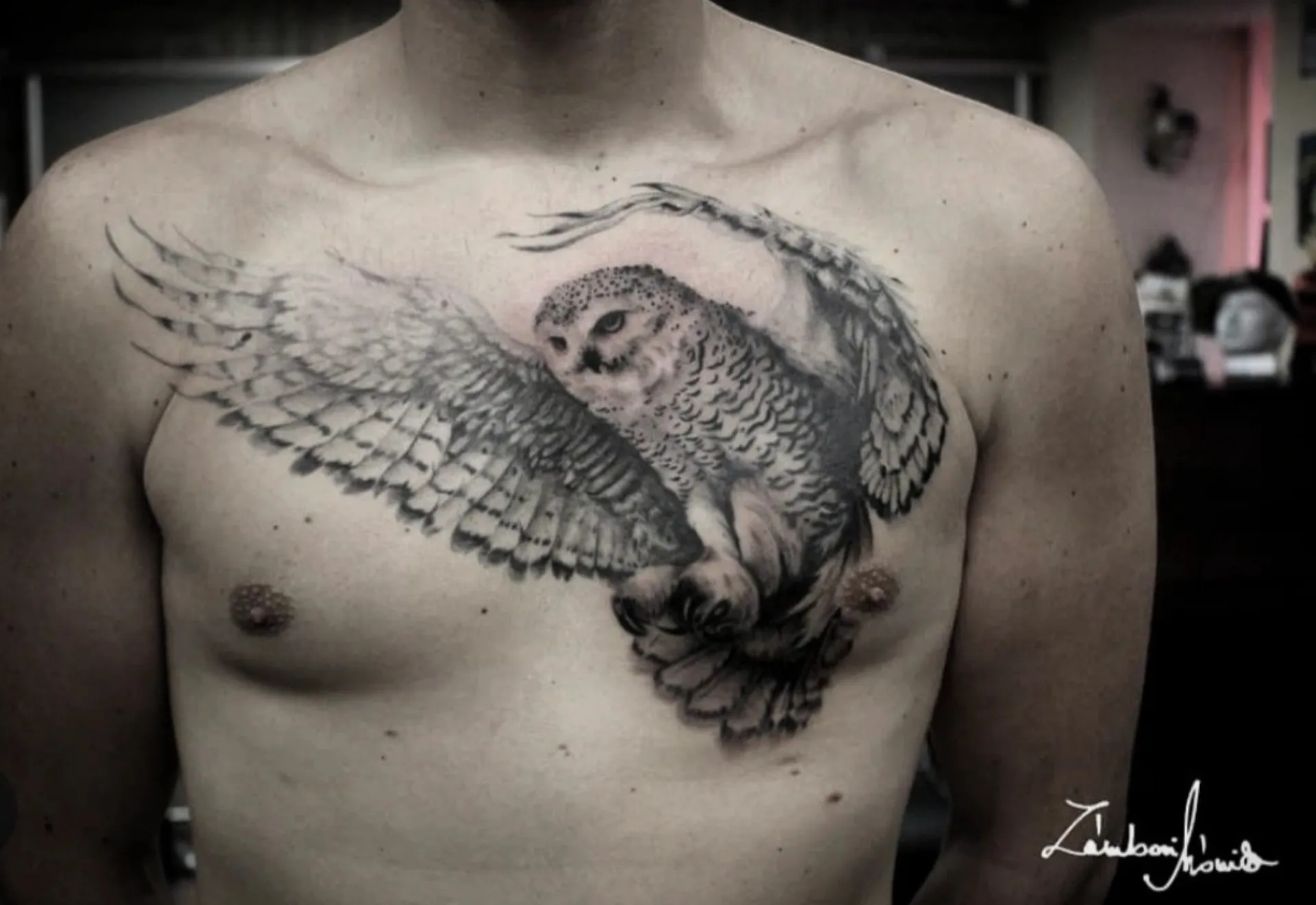 bagoly mellkas tetovalas budapest