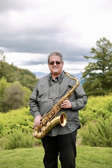 Jesse Dominguez with his saxophone