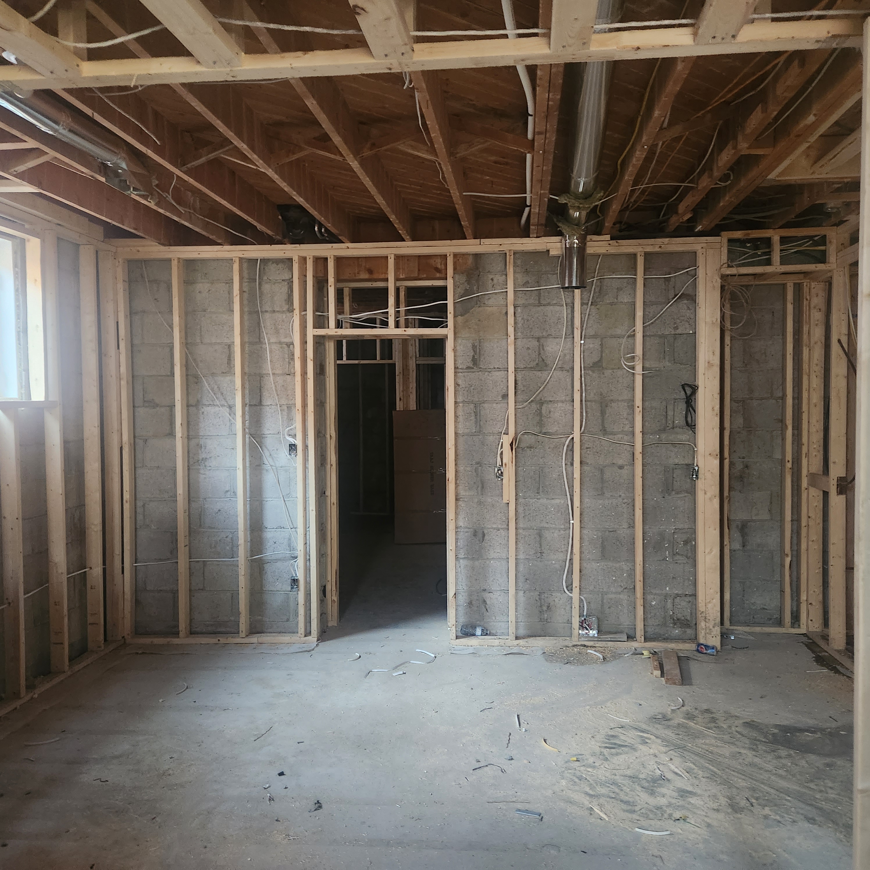 Before — unfinished basement Brampton
