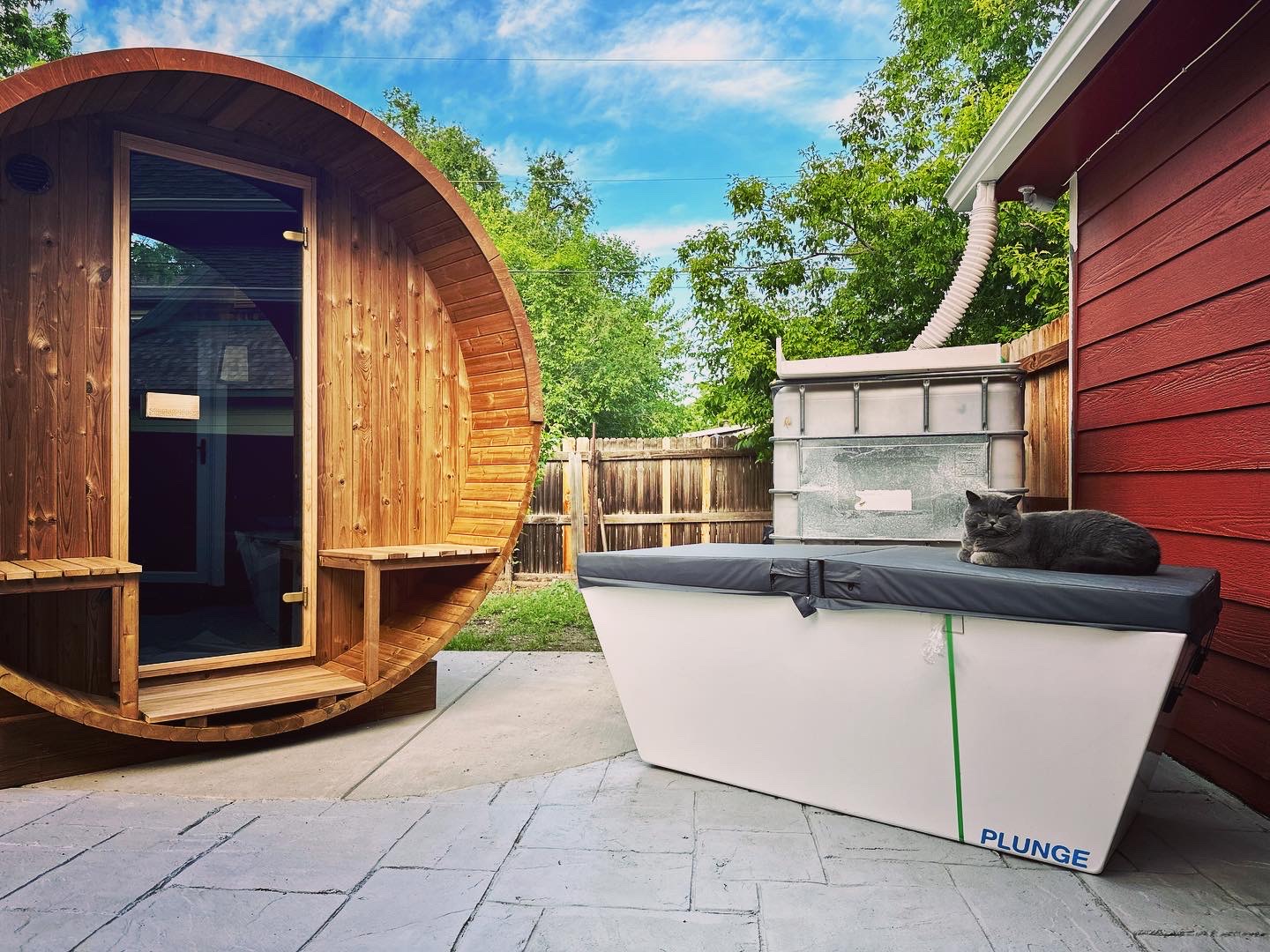 Sauna and cold plunge pairing