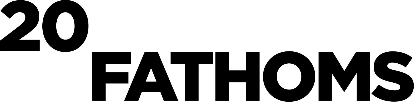 The logo of Wand North's client; 20Fathoms.