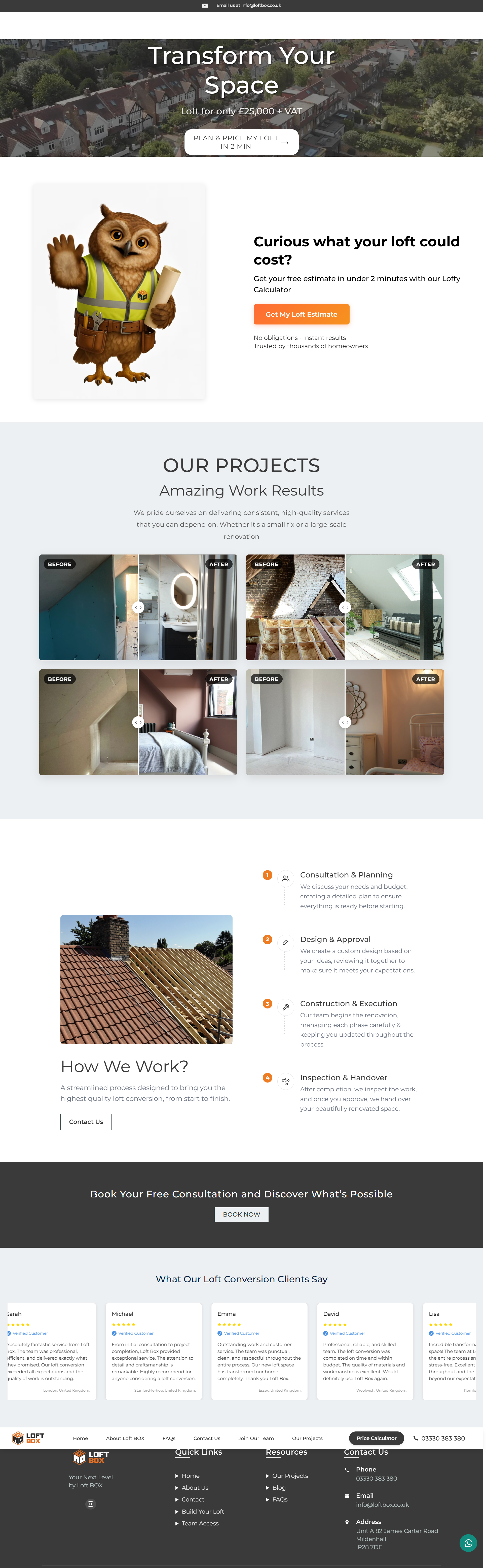 Loft Box website