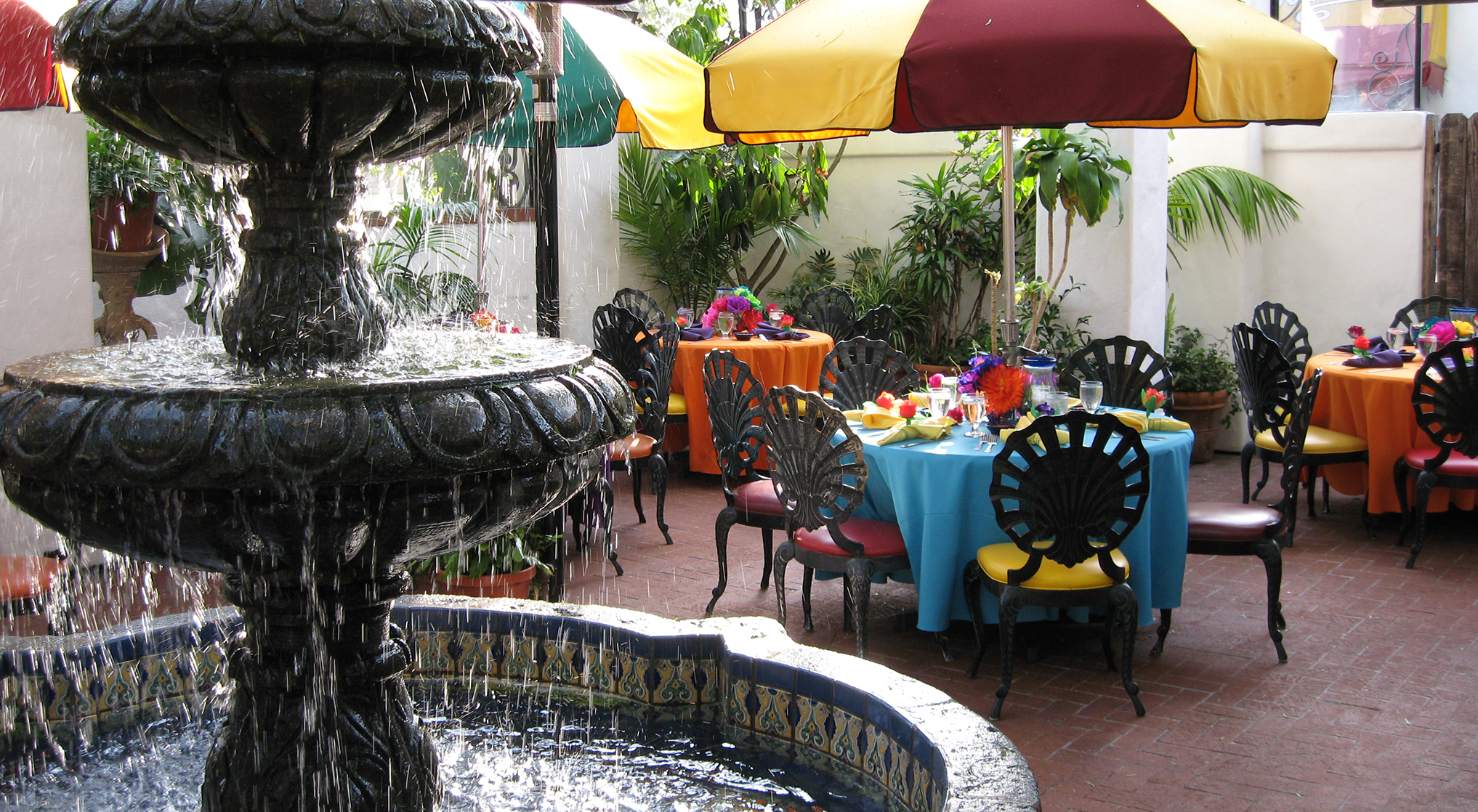 Fountain and Mexican Patio 