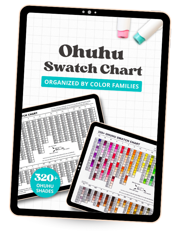 320+ Ohuhu Swatch Chart Freebe