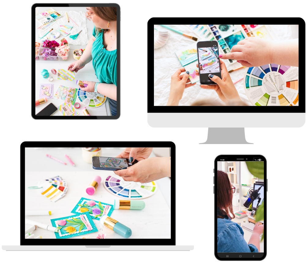 Craft photography mockup displayed on tablet, desktop, laptop, and smartphone screens
