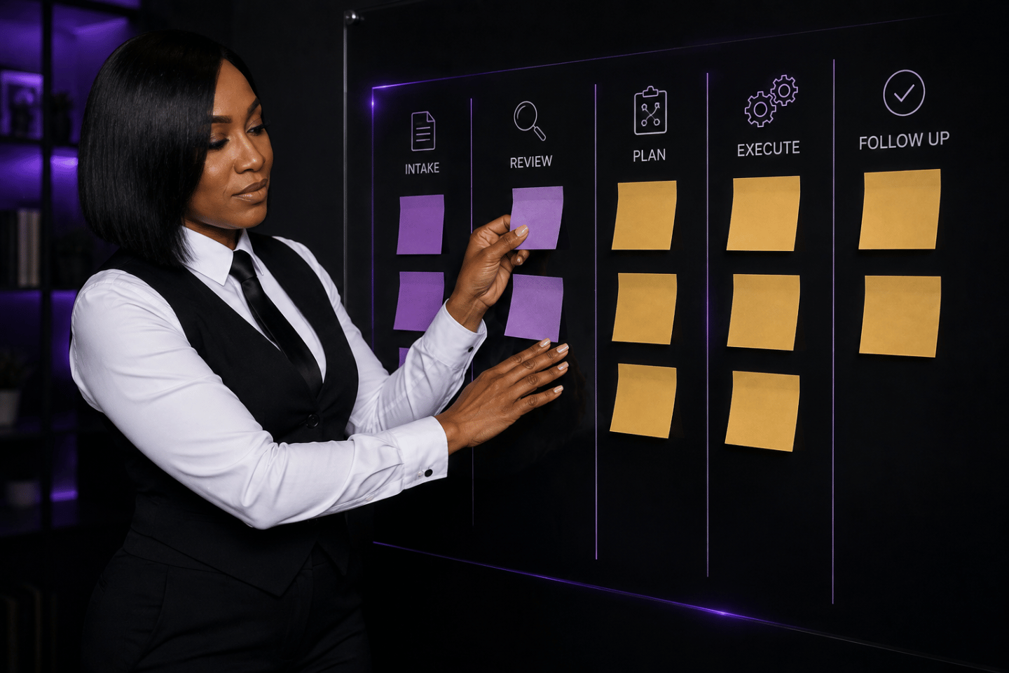 Teila Garraway mapping the five-phase workflow-first AI adoption methodology