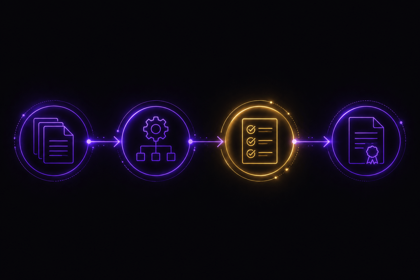 Glowing icons