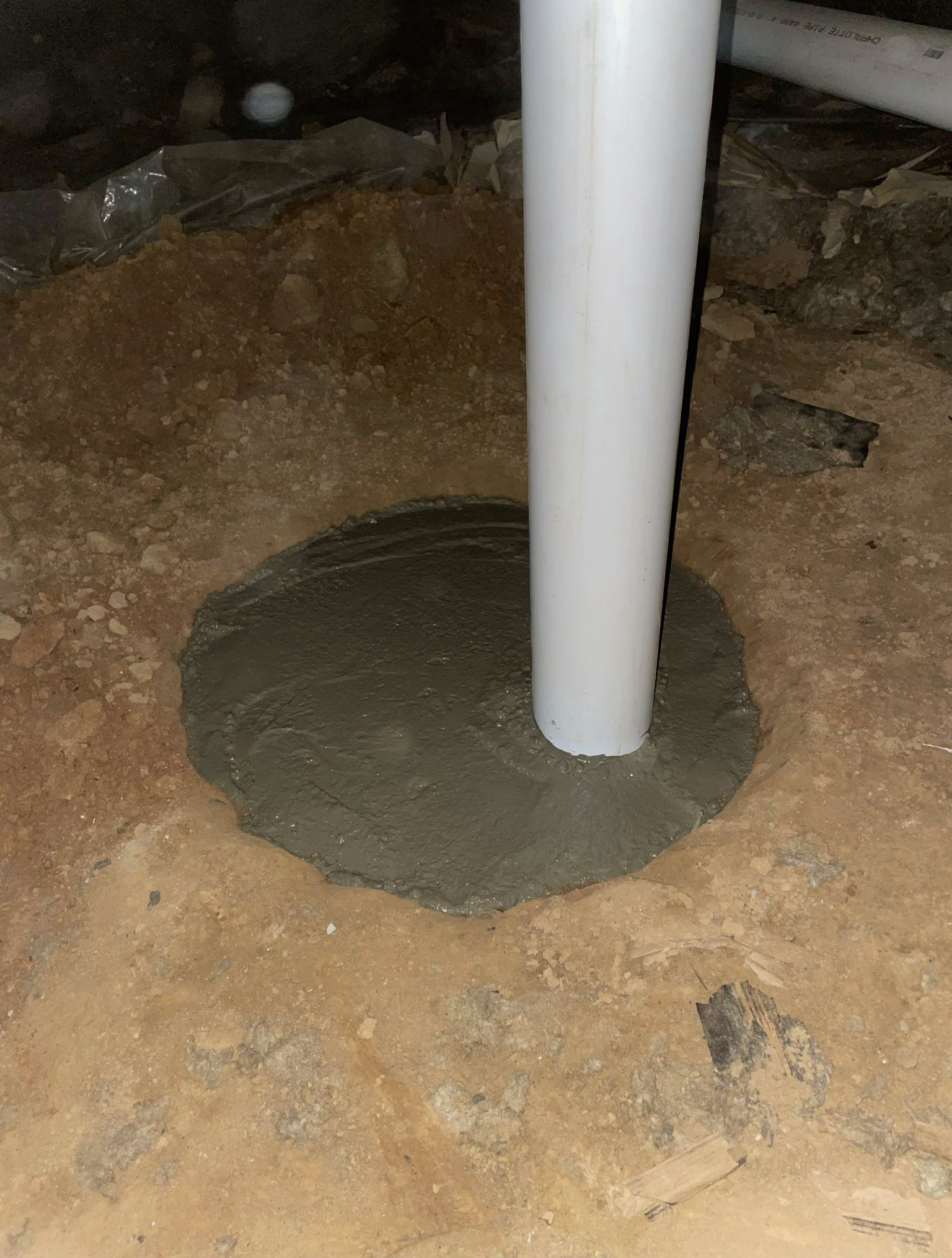 Cement over Radon well Cement over Radon well