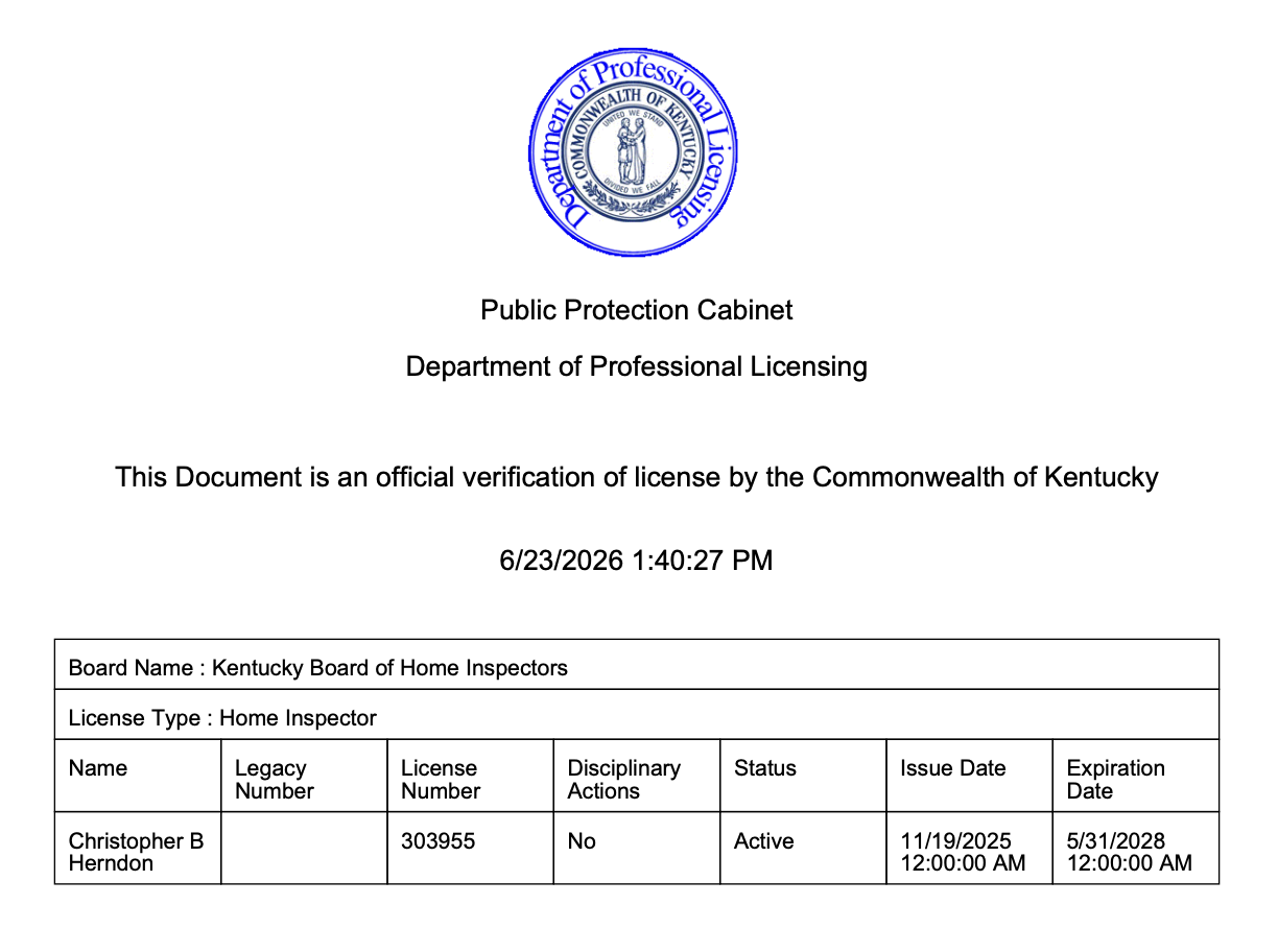 Link to Chris Herndon's Certification