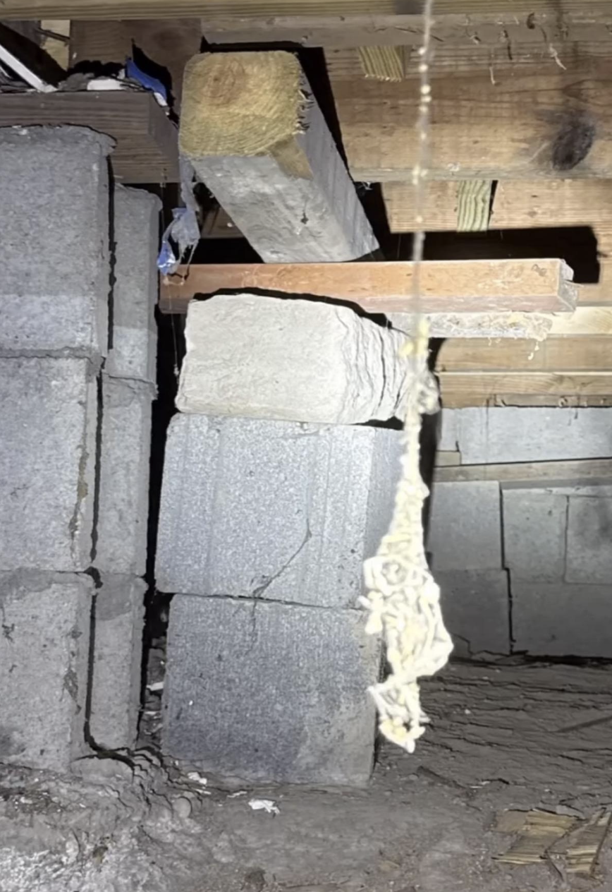 Bad floor Underpinning Side Bad floor Underpinning Side