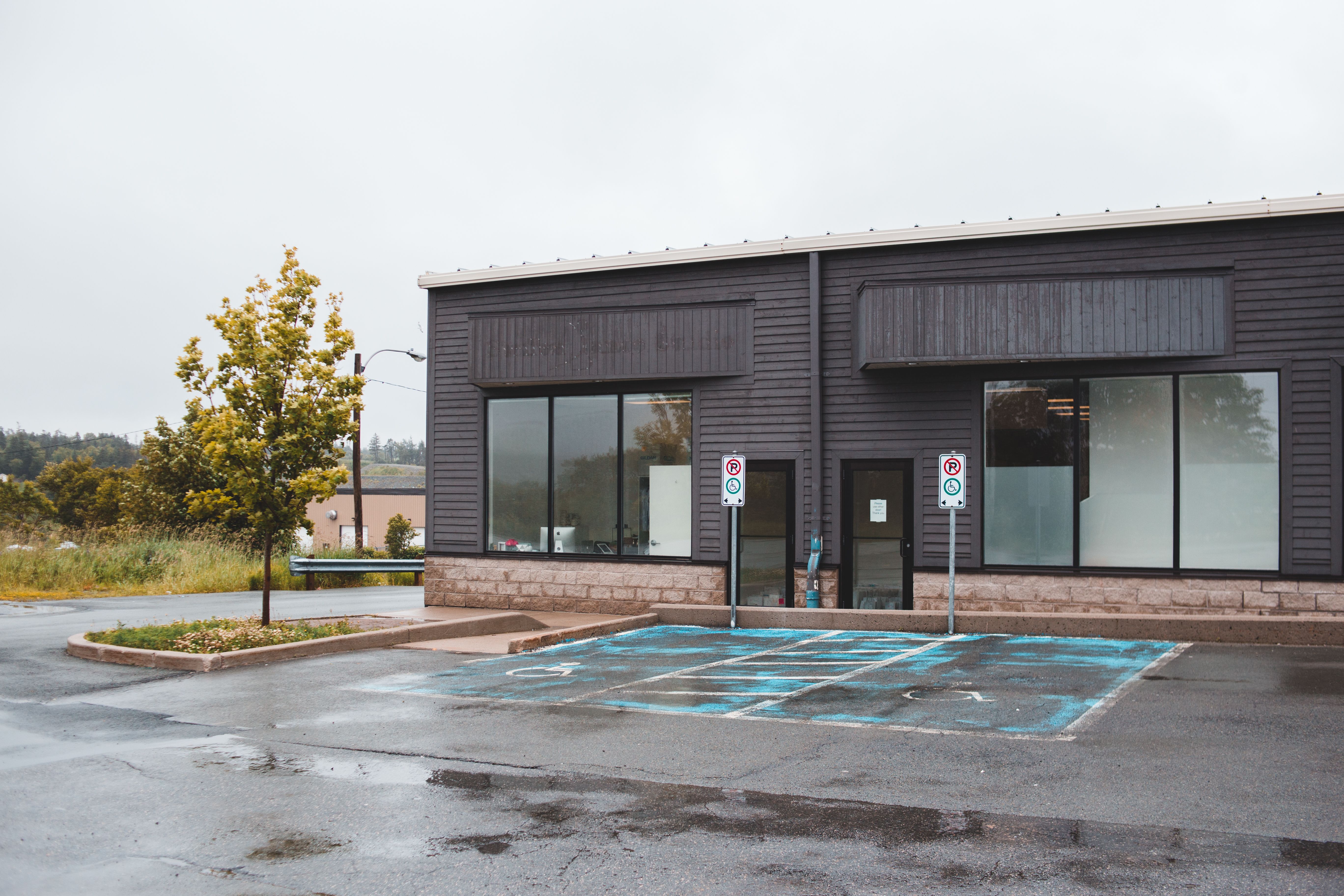 Grey Commercial Building
