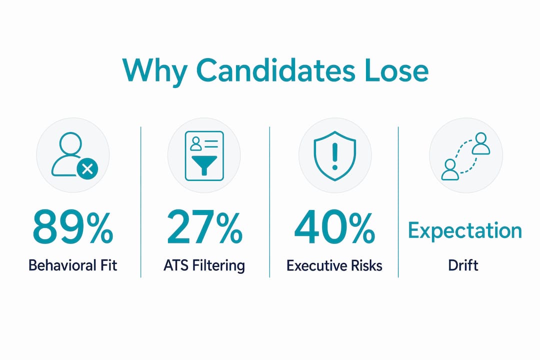 Infographic showing reasons why candidates lose job offers