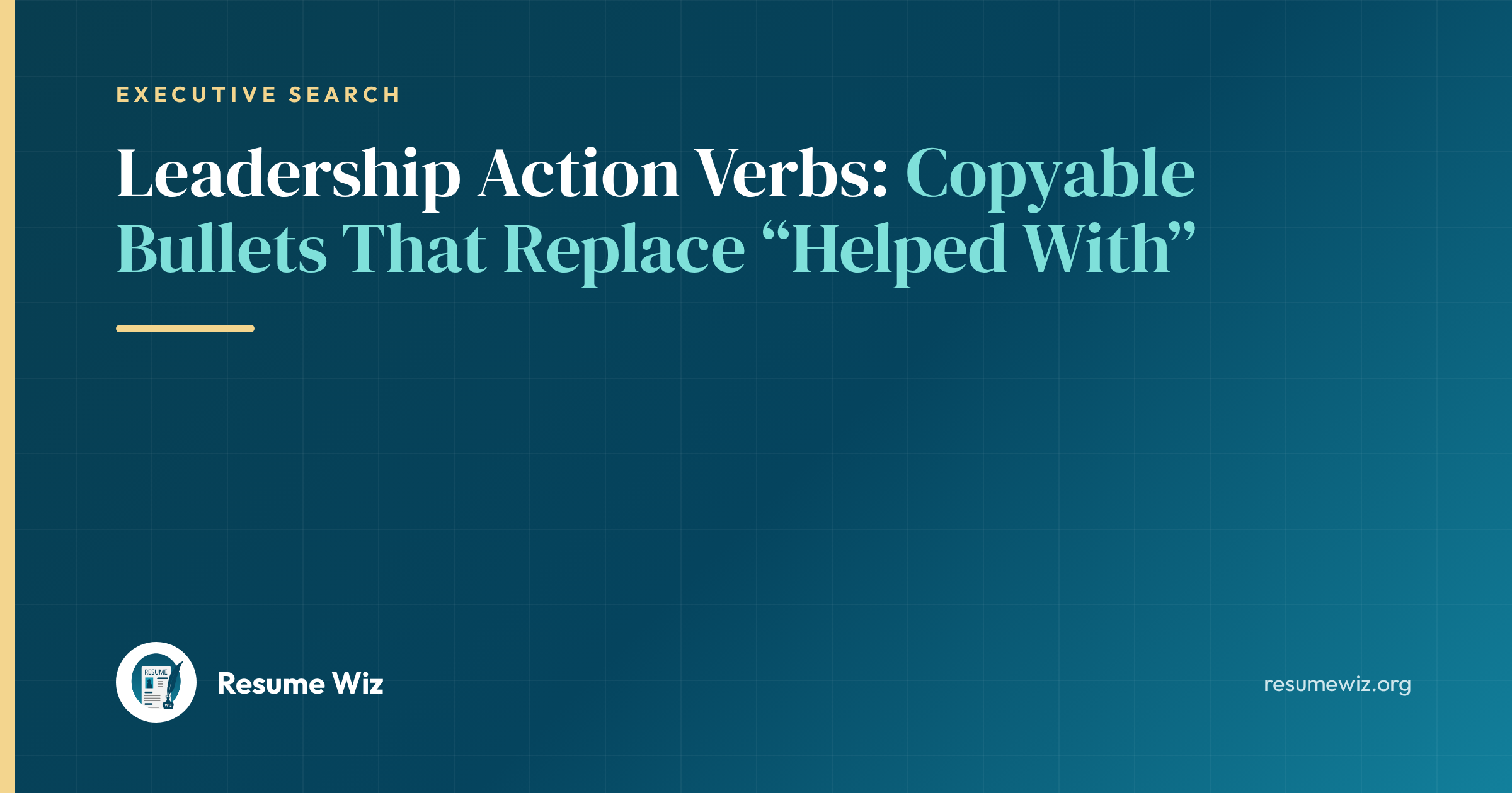 Leadership Action Verbs: Copyable Bullets That Replace “Helped With”