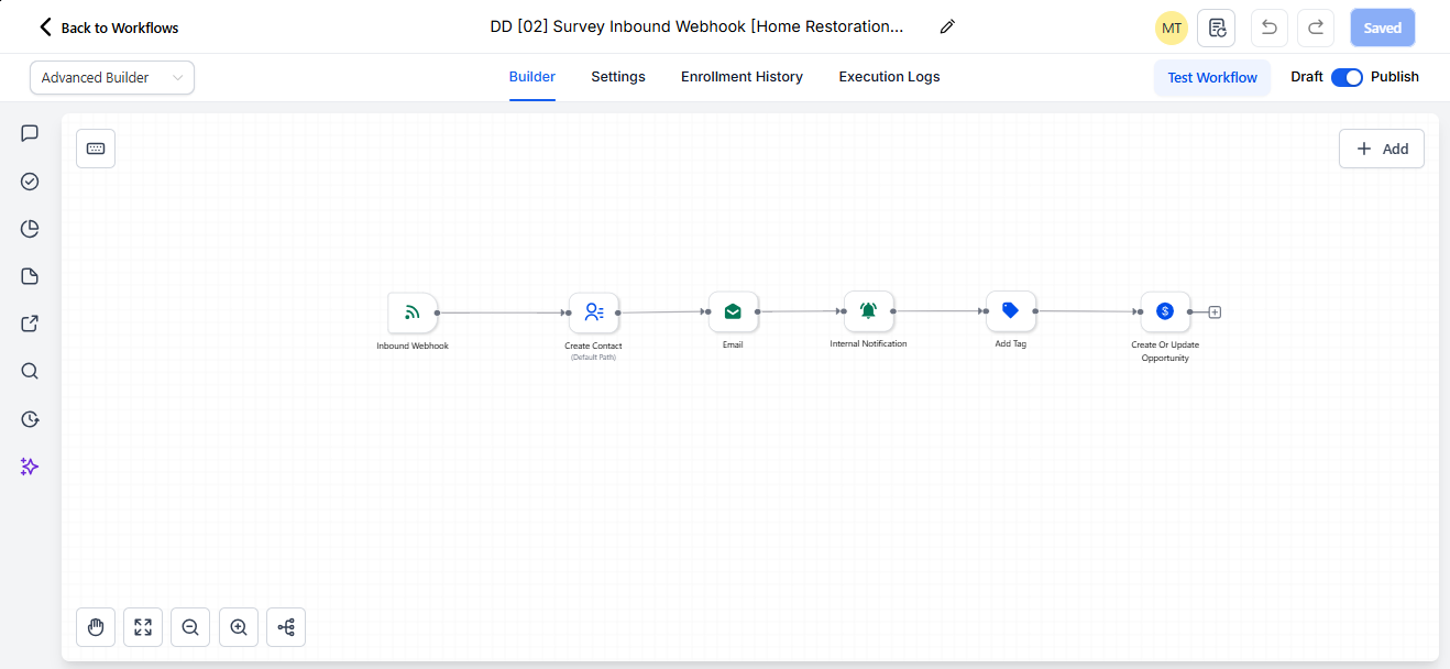Custom Survey Webhook Automation
