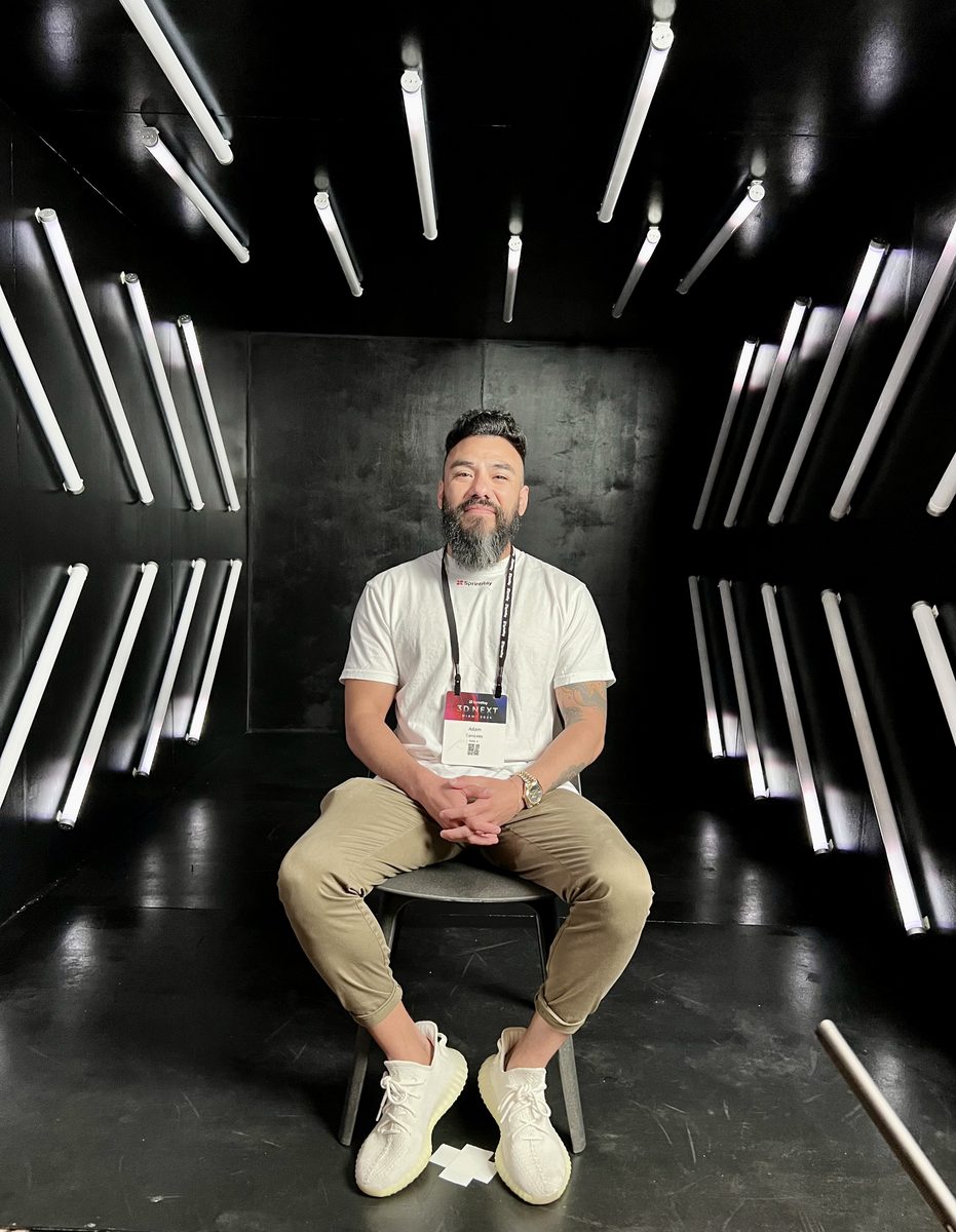 Adam Canizales, founder of The Dental Content Club, at the SprintRay 3D NEXT conference in Miami
