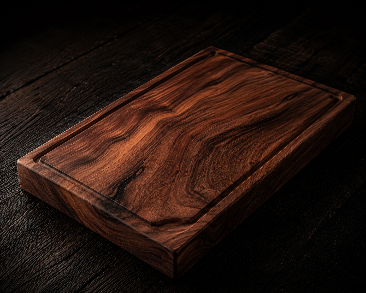 Tabla de madera maciza para presentar la carne