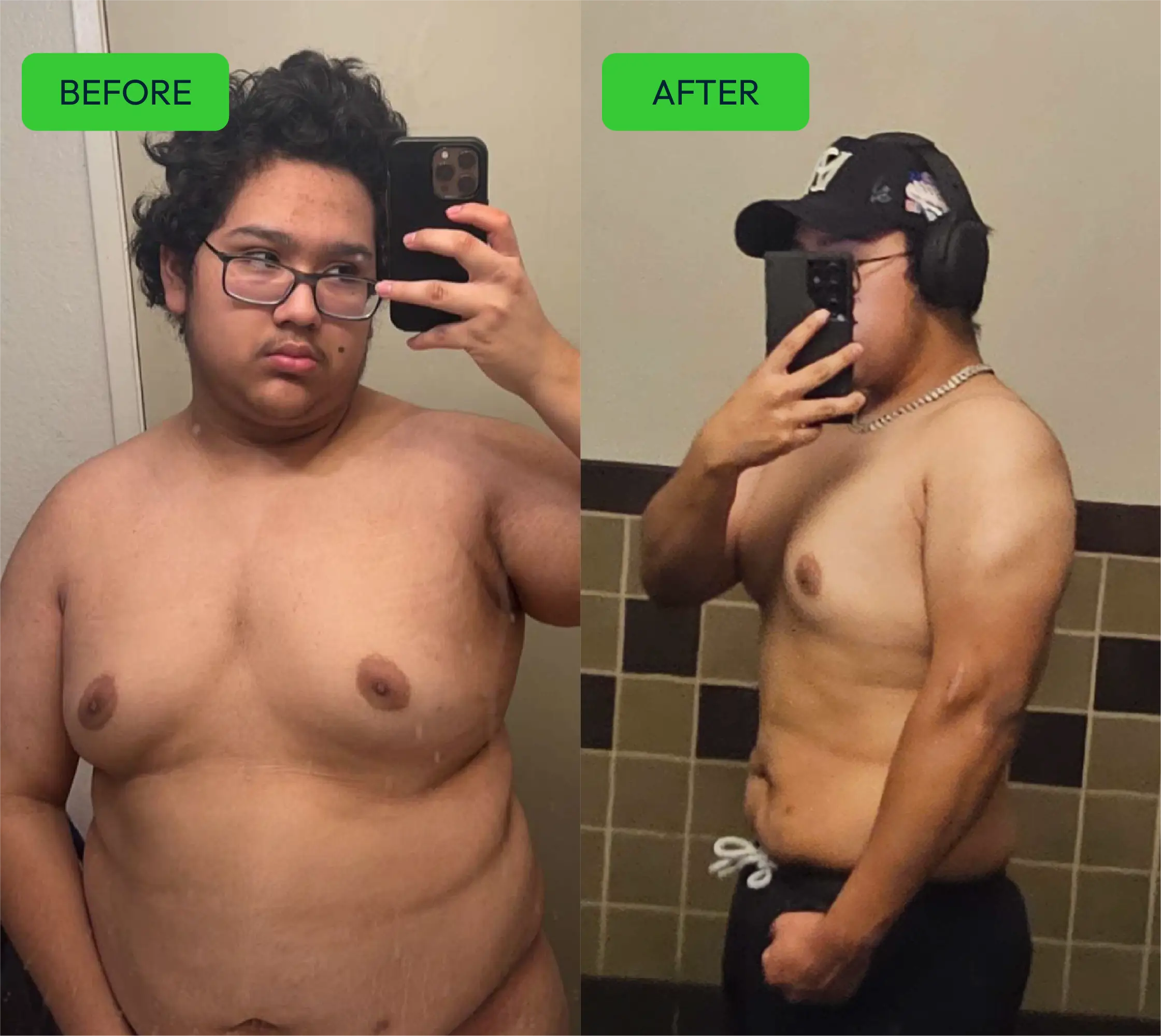 Armoano H. before and after transformation