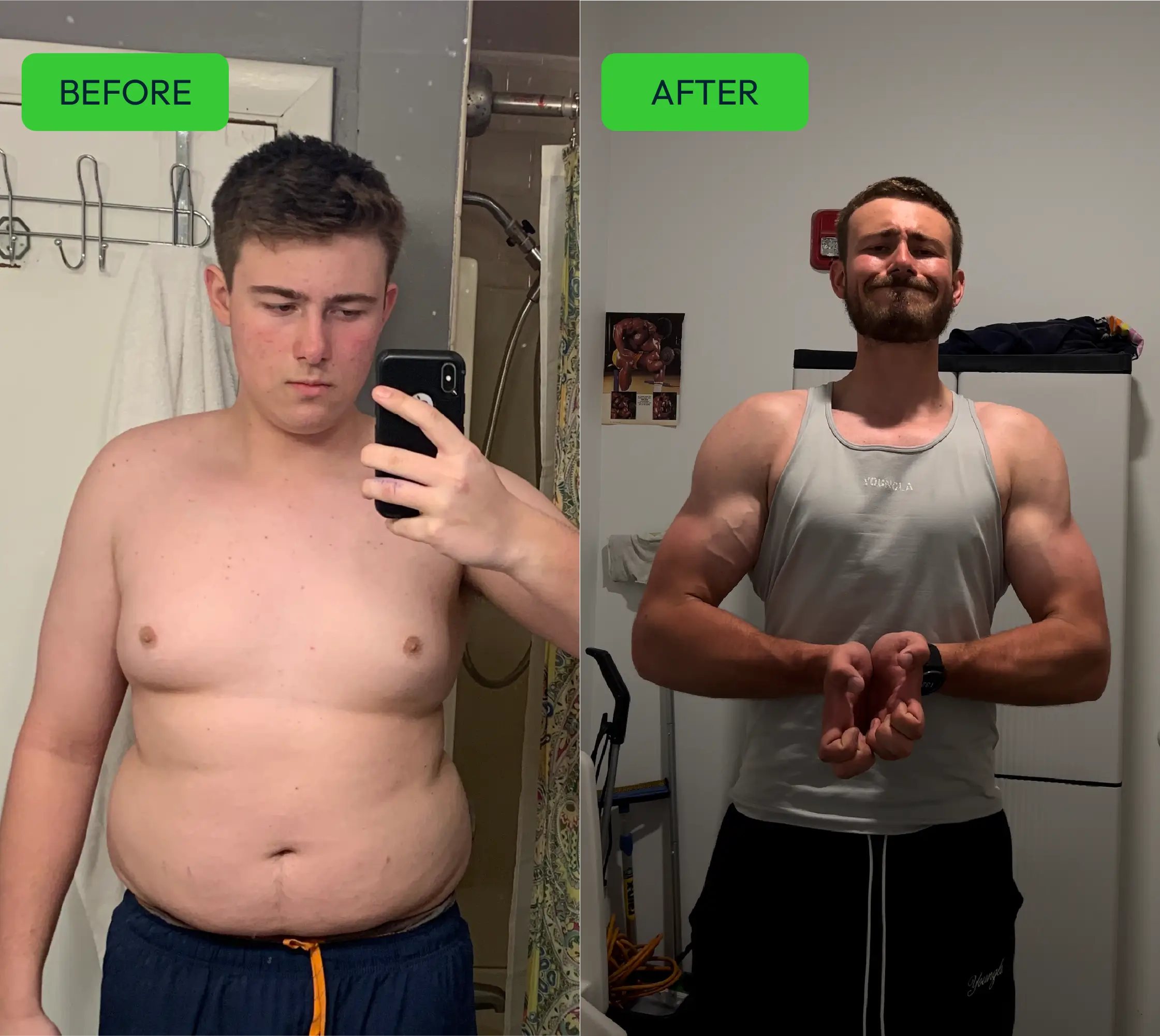 Charles F. before and after transformation