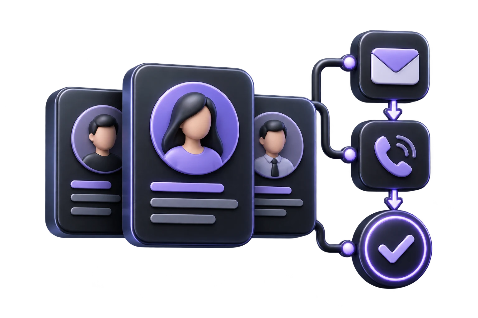 Cómo organizar el seguimiento de prospectos con un CRM Ilustración editorial: Cómo organizar el seguimiento de prospectos con un CRM